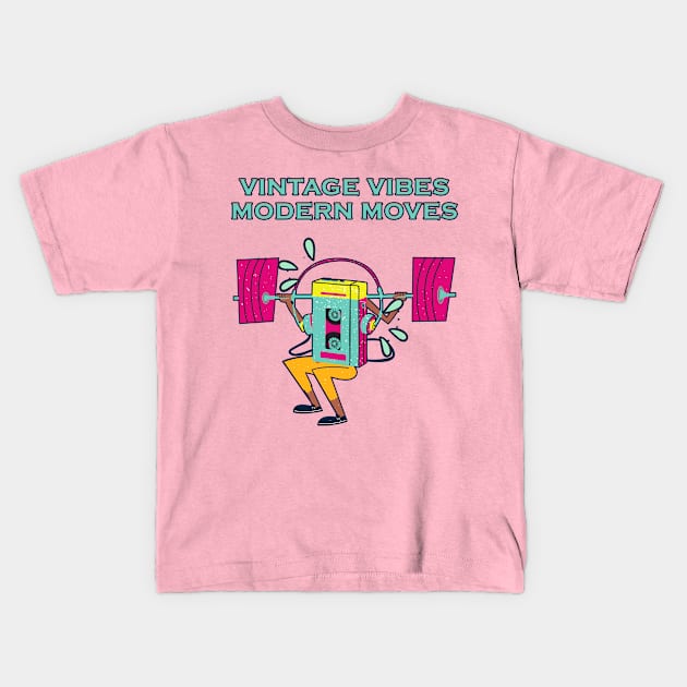 Vintage vibes, modern moves Kids T-Shirt by Kishu